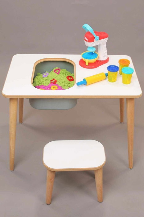Hanah Home Mesa de Actividades Cocukcalısma Blanco y Gris Hanah Home Mesa de Actividades Cocukcalısma Blanco y Gris